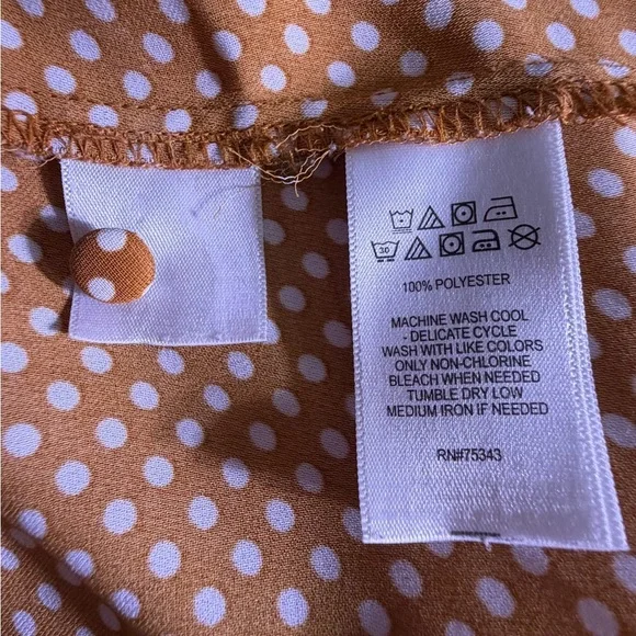 Rachel Zoe V-neck blouse with polka dot print Size L - Picture 6 of 6